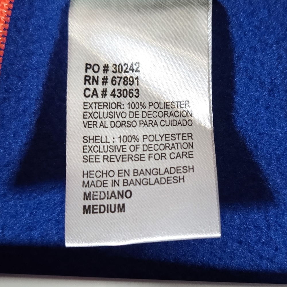 Florida Gators Men's Fleece Jacket Blue And‎ Orange Size Medium - Picture 10 of 11